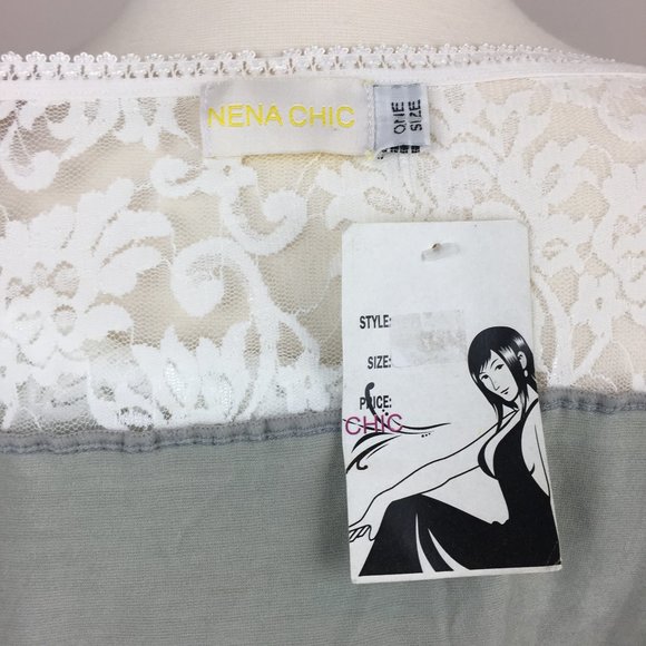 NWT Nena Chic Lace Top One Size (Fits like XS/S) - Picture 7 of 9